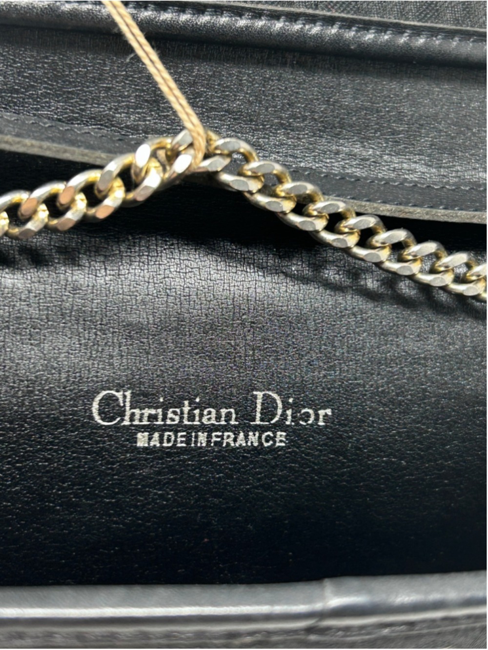 Christian Dior Trotter Monogram Chain Shoulder Bag Black Envelope - Picture 9 of 14